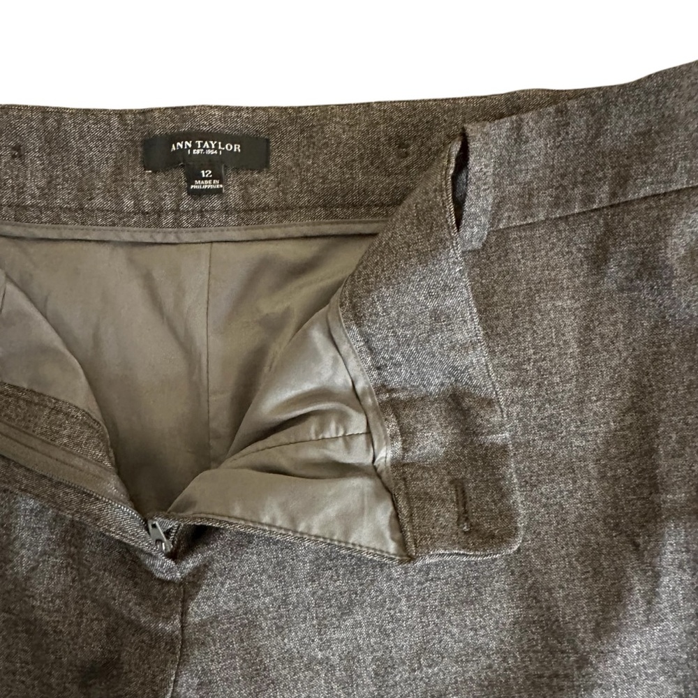 Ann Taylor brown virgin wool blend trouser pants Size 12 - Picture 6 of 13